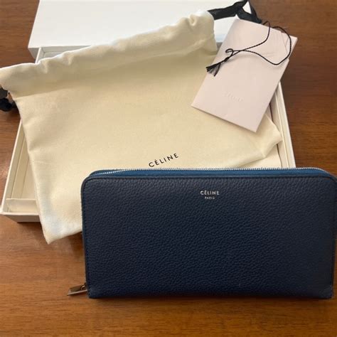 celine blue leather wallet|celine wallets for women.